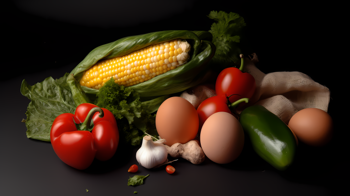 种类丰富的蔬菜篮摄影版权图片下载