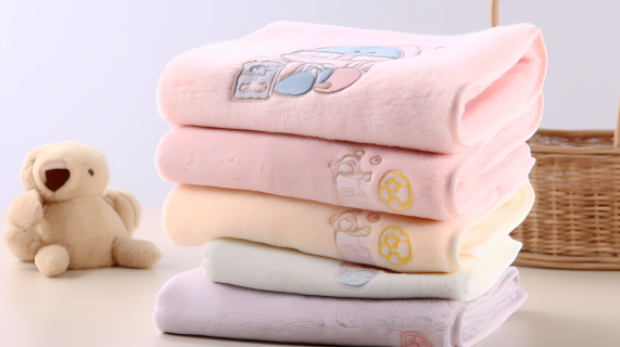 柔软亲肤婴儿毛巾手巾摄影图