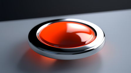 橙红色银色背景的按钮摄影图片