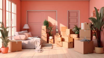 现代深粉浅棕色太阳化卧室摄影图片