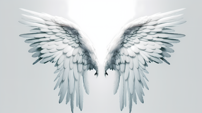 白色神话之翼摄影图