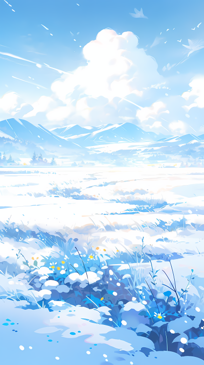 雪域苍茫银白皑皑雪景摄影图版权图片下载