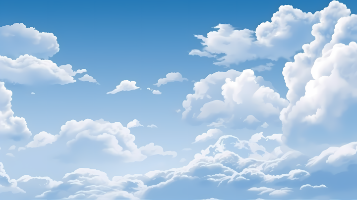 云朵漫天的蓝天白云摄影图版权图片下载