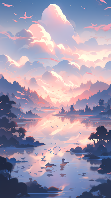 中国山水纯景抽象摄影图