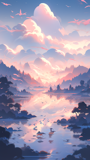 中国山水纯景抽象摄影图