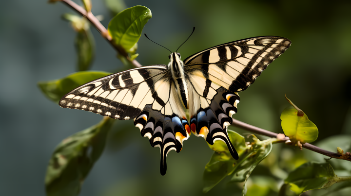 自然风光下的黄银斑蝶摄影图版权图片下载