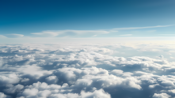 苍穹白云鸟瞰边缘分明的气象摄影图