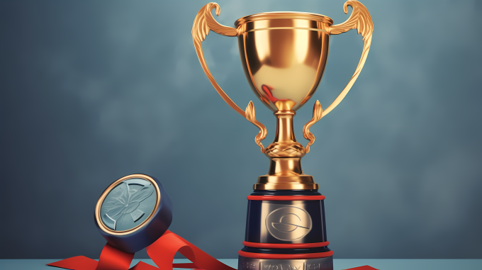 消费文化批判的金牌奖章摄影图