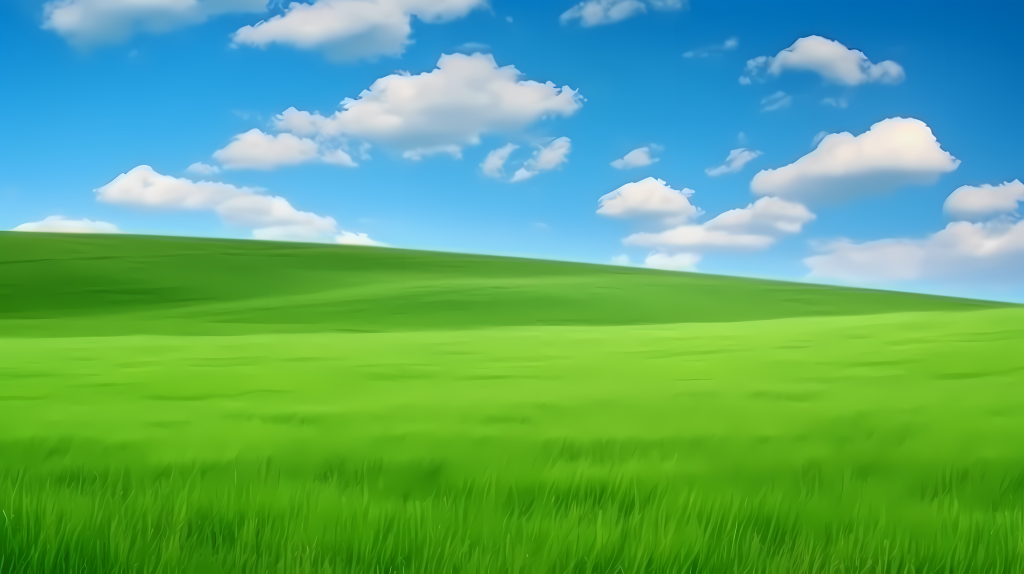 蓝天白云绿野摄影图版权图片下载