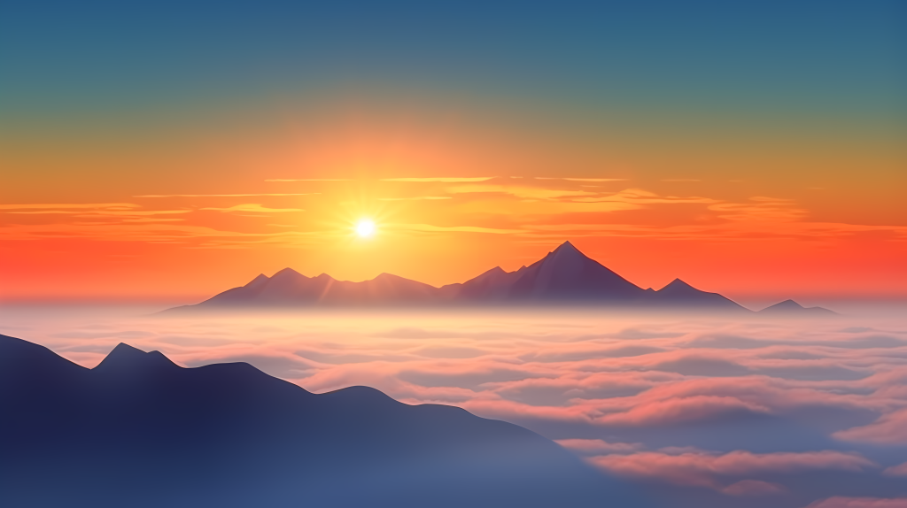 云海日出美景风光图版权图片下载