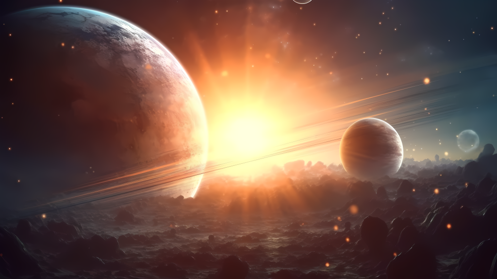 星际沙丘银河行星摄影图片