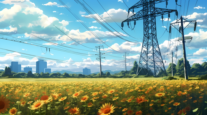 阳光下的向日葵田摄影图片