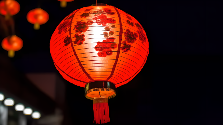 亚洲中国节日红灯笼摄影版权图片下载