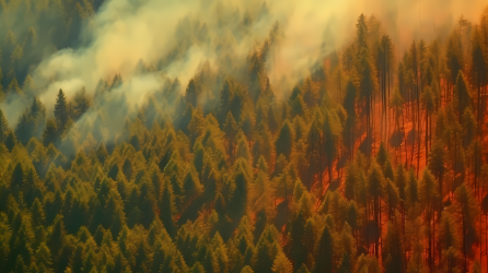 山野森林大火蔓延摄影图