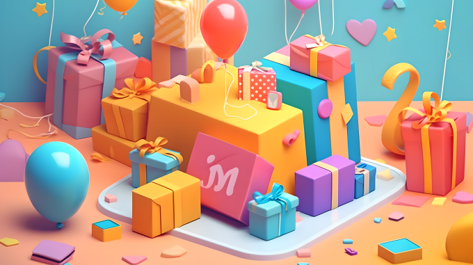 五颜六色几何形状摄影图片