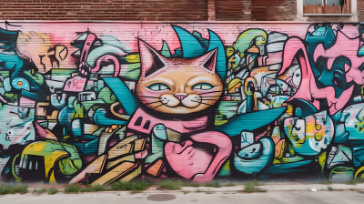 五彩斑斓的街头艺术作品