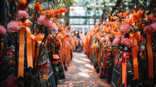 香港荷花亭走廊摄影图片