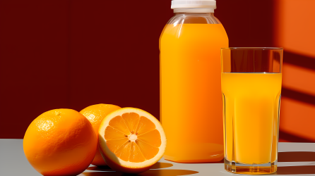 橙汁饮料制品摄影图
