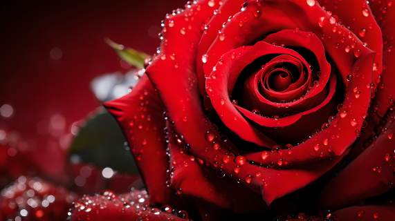鲜艳的红玫瑰壁纸摄影图