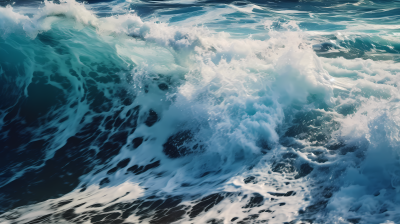 大海边波浪拍岩石摄影图