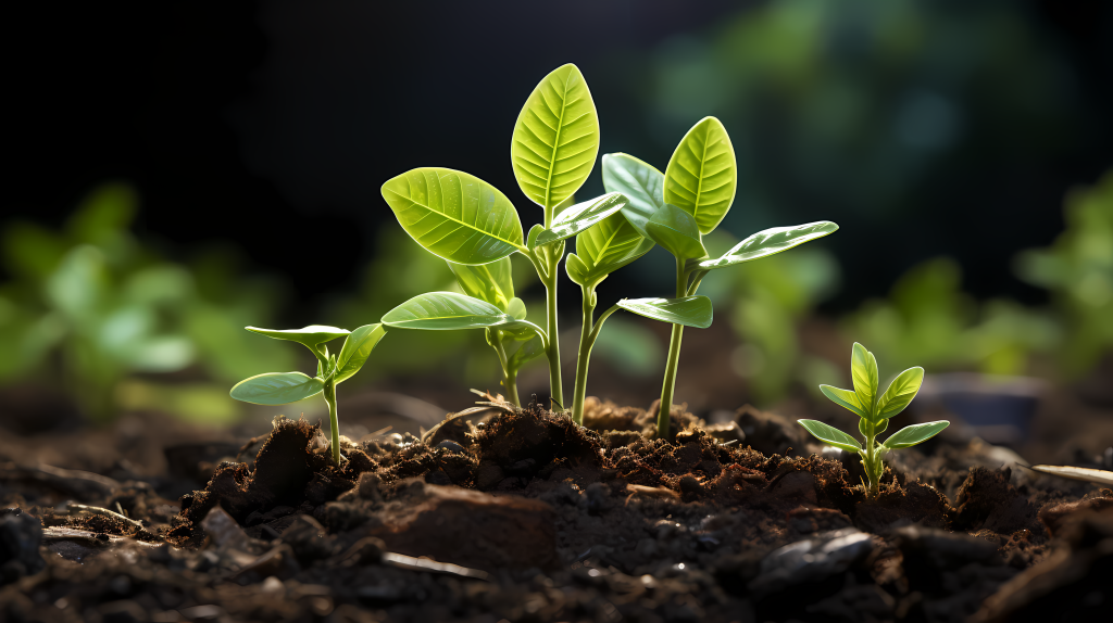 新植物的绿叶幼芽摄影版权图片下载