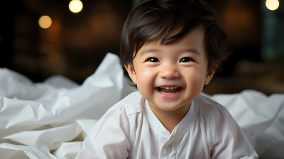 中国传统风格的婴儿摄影图片
