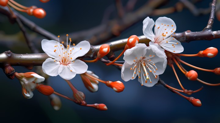 粉色花朵盛开的装饰树摄影版权图片下载