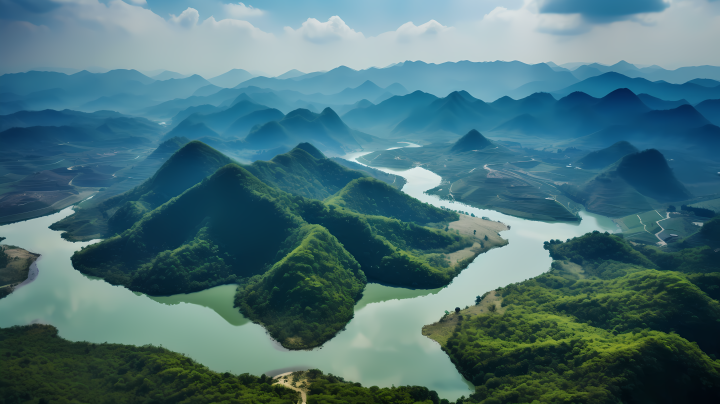 自然风光山水交融的湖景摄影图版权图片下载