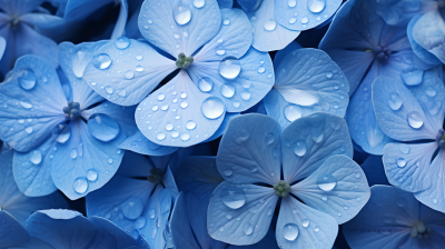 绣球花蓝色花朵壁纸摄影图