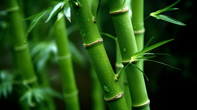自然绿色植物绿色竹花摄影图片