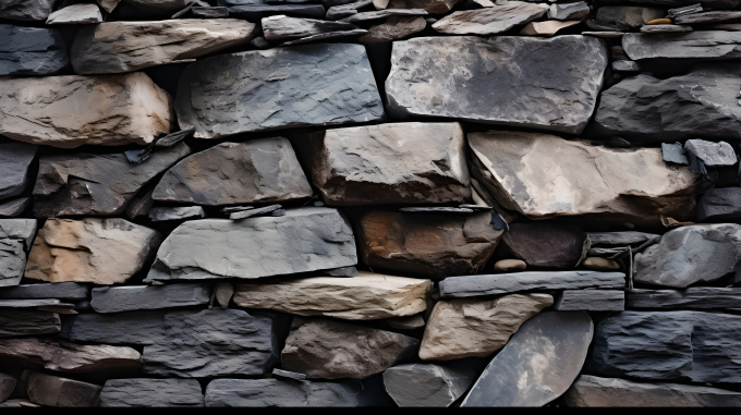 灰色石墙上的近景摄影图片