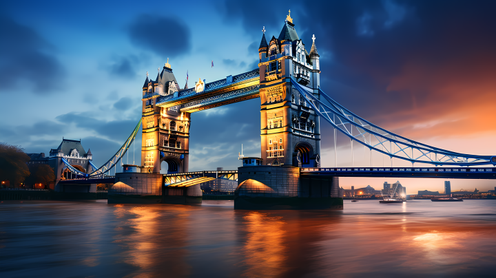 壮阔的伦敦塔桥摄影版权图片下载