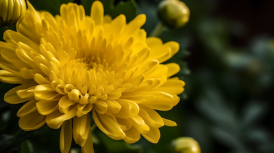 花园里的黄色菊花摄影图