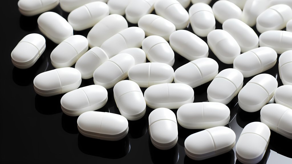 白色药丸在白色表面上的摄影版权图片下载