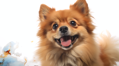 约克夏幼犬微笑摄影图