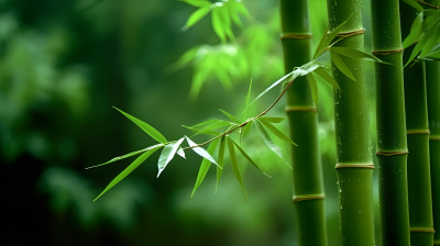 美丽的翠竹丛中的自然摄影图
