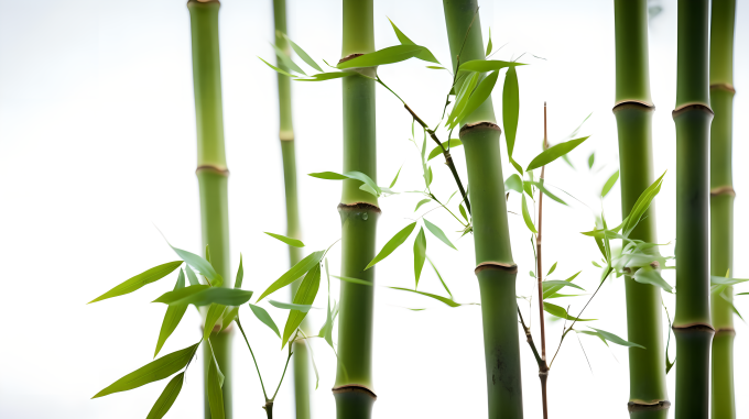 清新自然的绿色竹林摄影图