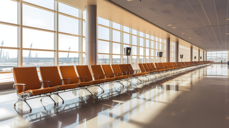多金属矩形风格的迪豪沙迦机场和乘客候机区摄影图片