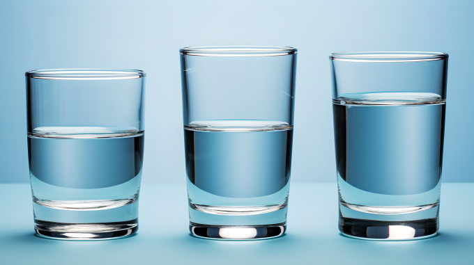 统一阶段的三杯水摄影图片