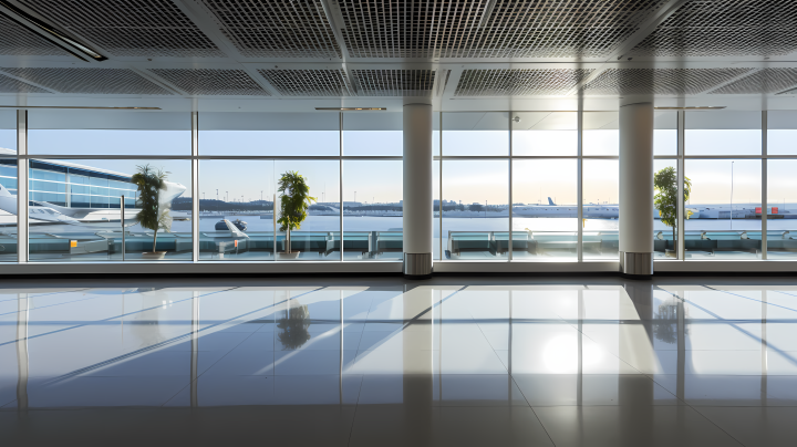 丹麦风格的宽敞机场内部摄影版权图片下载