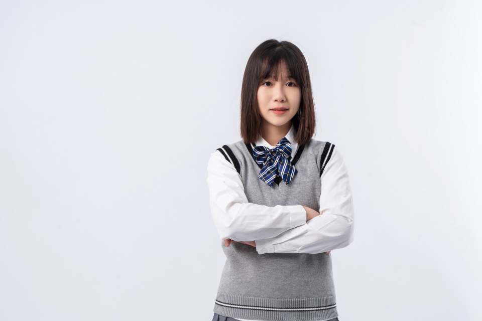 自信张扬的优秀学生实拍图