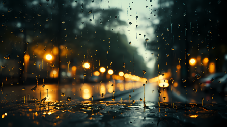 雨水意境摄影图