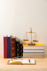 木槌和法律知识的书籍高清图
