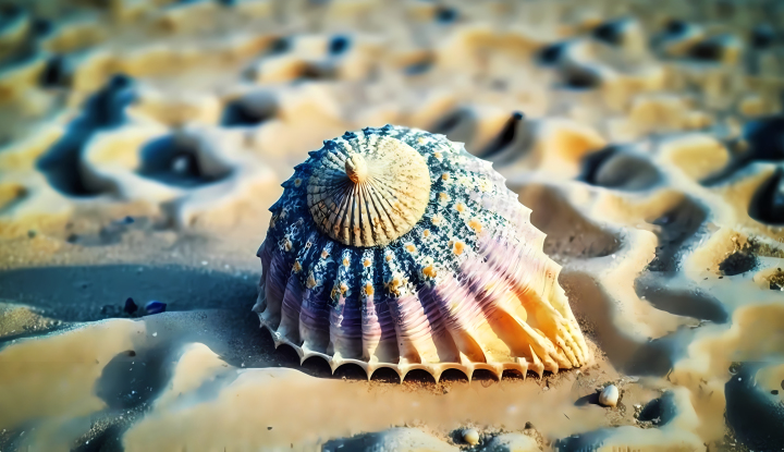 沙滩上的贝壳摄影版权图片下载