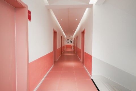 粉色走廊实拍图