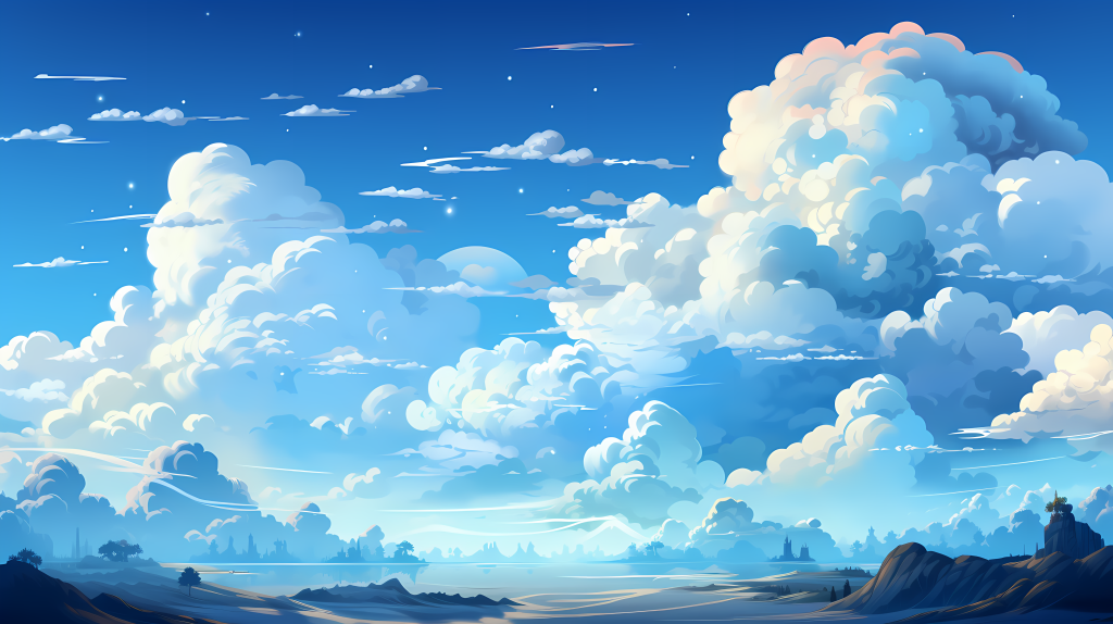 浪漫美丽蓝天图片