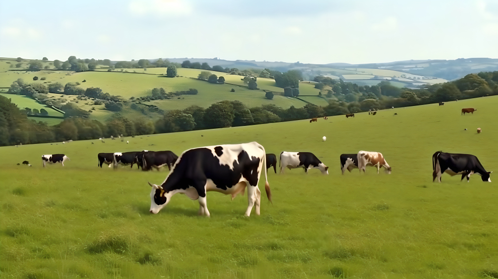 草原上的牛群摄影版权图片下载