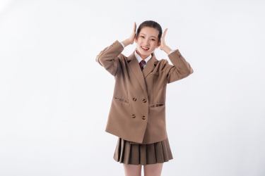 女学生秋季校服高清图