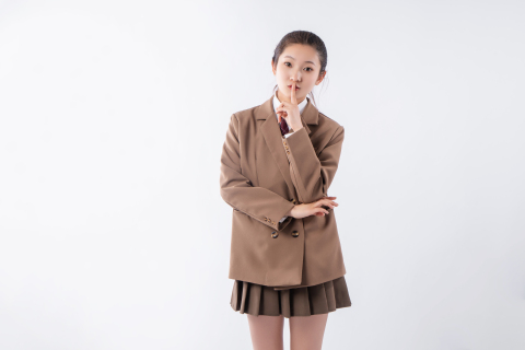 西装校服女学生制服实拍图