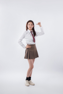 私立学校女学生制服高清图